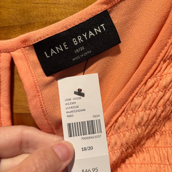 Lane Bryant Swing Flutter Sleeve Top in Orange size 18/20 NWT - Picture 4 of 6